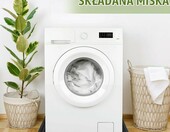 DINSONG Przenośny brodzik prysznicowy składany 2w1 - 80x80 cm – zdjęcie 4