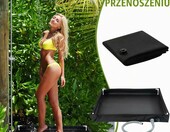 DINSONG Przenośny brodzik prysznicowy składany 2w1 - 80x80 cm – zdjęcie 5