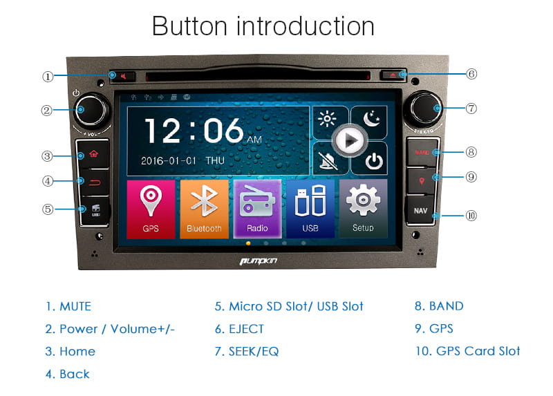 Radio samochodowe 7 cali USB SD nawigacja mapy Opel Astra