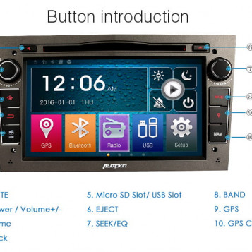 Radio samochodowe 7 cali USB SD nawigacja mapy Opel Astra