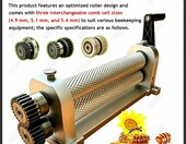 Ręczna walcarka do węzy pszczelej 280 mm, stop aluminium – zdjęcie 3