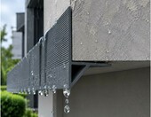 Aluminiowa listwa okapowa 45° do elewacji, szara – zdjęcie 1