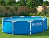 Intex 28200NP Basen stelażowy 305x76 cm – okrągły, niebieski – zdjęcie 2