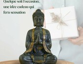 Zen'Light Posąg Budda medytujący 40 cm, efekt patyny – zdjęcie 3