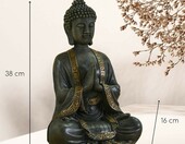 Zen'Light Posąg Budda medytujący 40 cm, efekt patyny – zdjęcie 4