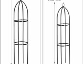 Relaxdays Trejaż ogrodowy 2 szt. 139/149 cm, czarny, podpora do pnączy – zdjęcie 4
