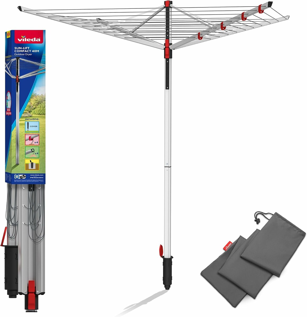 Vileda Sun Lift Compact 40 – suszarka ogrodowa na pranie