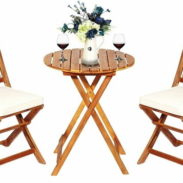 Komplet mebli ogrodowych bistro 3 COSTWAY (stan nowy)