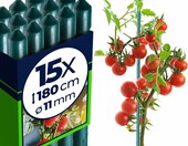 KADAX Tyczki do roślin 180 cm, zestaw 15 szt., metalowe – zdjęcie 1