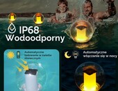 VISOFO solarna pływająca lampa LED do stawu i basenu, IP68 – zdjęcie 2