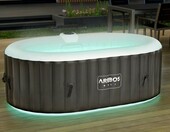 Arebos BALI – nadmuchiwane jacuzzi owalne 190x120 cm z podświetleniem LED – zdjęcie 1