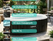 Arebos BALI – nadmuchiwane jacuzzi owalne 190x120 cm z podświetleniem LED – zdjęcie 2