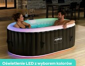 Arebos BALI – nadmuchiwane jacuzzi owalne 190x120 cm z podświetleniem LED – zdjęcie 3