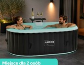 Arebos BALI – nadmuchiwane jacuzzi owalne 190x120 cm z podświetleniem LED – zdjęcie 5