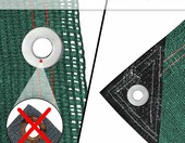 Vounot Siatka maskująca ogrodzeniowa 1,5x10 m, zielona, 95% zacienienia – zdjęcie 5