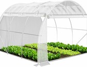 Vounot Szklarnia foliowa 3x3x2 m, 9 m², biała, ze zwijanymi ścianami – zdjęcie 1