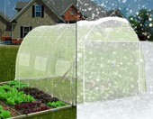 Vounot Szklarnia foliowa 3x3x2 m, 9 m², biała, ze zwijanymi ścianami – zdjęcie 4