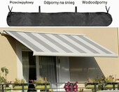 HoaaiGo Osłona markizy 3 m, tkanina Oxford, na taras ogrodowy – zdjęcie 2