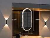 AGOTD zestaw 4 solarnych lamp ściennych, 3 tryby światła – zdjęcie 4