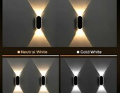 AGOTD zestaw 4 solarnych lamp ściennych, 3 tryby światła – zdjęcie 5