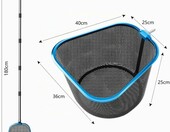 CLOPAE Podbierak siatkowy do basenu, teleskopowy 180 cm – zdjęcie 2