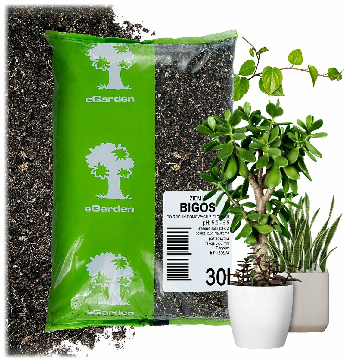 eGarden BIGOS Ziemia uniwersalna do roślin zielonych 30 l