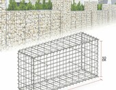 Floordirekt Lenox Gabion 100x50x30 cm – kosz na kamienie, ocynkowany – zdjęcie 2