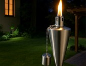 Relaxdays pochodnie ogrodowe 3 szt. ze stali nierdzewnej – zdjęcie 2