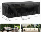 AOOWU Pokrowiec na meble ogrodowe 150x90x75 cm, wodoszczelny – zdjęcie 2