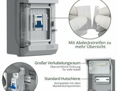 EYPINS Skrzynka rozdzielcza natynkowa IP66, 4 moduły, do ogrodu – zdjęcie 4