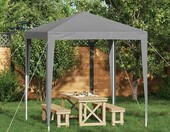 vidaXL Namiot imprezowy 200x200x240 cm, jasnoszary, PE i stal – zdjęcie 2