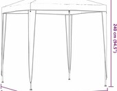 vidaXL Namiot imprezowy 200x200x240 cm, jasnoszary, PE i stal – zdjęcie 3