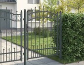 GPUTYGHN Brama ogrodzeniowa stalowa Speartop 103x175 cm, szara – zdjęcie 3