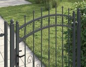 GPUTYGHN Brama ogrodzeniowa stalowa Speartop 103x175 cm, szara – zdjęcie 4
