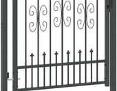 GPUTYGHN Brama ogrodzeniowa stalowa Speartop 103x175 cm, szara – zdjęcie 5