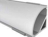 Alumino Profil aluminiowy narożny SPREE do taśm LED 200 cm z osłoną opal – zdjęcie 1