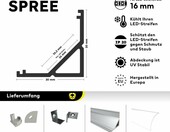 Alumino Profil aluminiowy narożny SPREE do taśm LED 200 cm z osłoną opal – zdjęcie 2