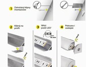 Alumino Profil aluminiowy narożny SPREE do taśm LED 200 cm z osłoną opal – zdjęcie 4