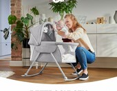 Kinderkraft LOVI 3w1 – łóżeczko turystyczne z funkcją bujania, beżowe – zdjęcie 3