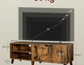 VASAGLE Szafka RTV 140 cm do 65 cali - szafka pod TV do pokoju młodzieżowego – zdjęcie 4