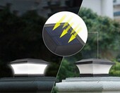 BSTCAR Solarna zaślepka na słupek ogrodzeniowy 10x10 cm – oświetlenie LED, czarna – zdjęcie 3