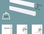 STAS Minirail 100 cm – szyna do wieszania obrazów, zestaw kompletny – zdjęcie 3