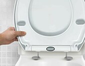 CUQOO Deska sedesowa owalna Soft Close, biała – zdjęcie 1