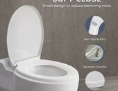 CUQOO Deska sedesowa owalna Soft Close, biała – zdjęcie 4