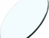 ROFBIHG Okrągły blat szklany do stołu kuchennego, hartowane szkło, 65 cm – zdjęcie 1