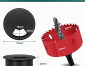 Yeepeo Przepusty kablowe do biurka 60 mm 10 szt - czarne – zdjęcie 2