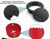 Yeepeo Przepusty kablowe do biurka 60 mm 10 szt - czarne – zdjęcie 3