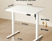 ERGOMAKER Biurko elektryczne z regulacją wysokości 80x60 cm - biurko do pracowni – zdjęcie 3