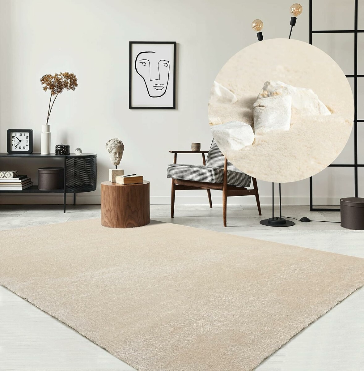 the carpet Relax – puszysty dywan do salonu 300x400 cm, beżowy