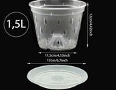 Garten Lux Doniczki do storczyków przezroczyste 17 cm, zestaw 10 szt. – zdjęcie 5